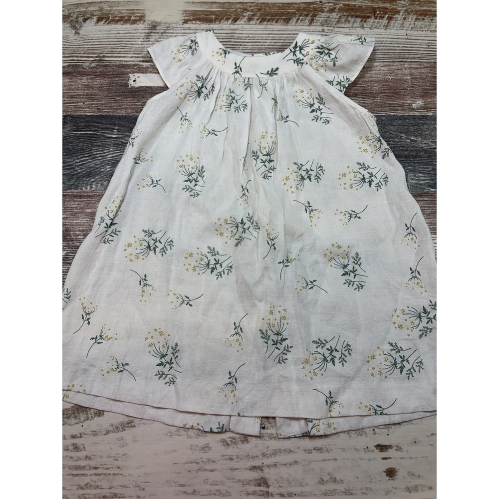Edgehill Collection Dillard White Cap Sleeve Dress Baby 18M Floral Button Back